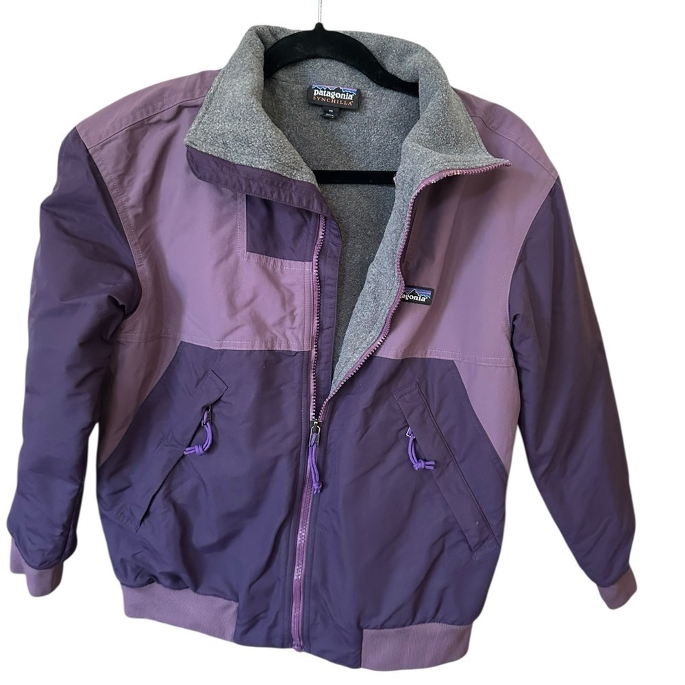 Patagonia Two-Tone Purple fleece liner Jacket size XS